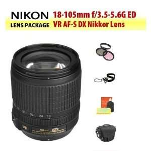 Nikon 18 105mm f/3.5 5.6G ED VR AF S DX Nikkor Autofocus Lens + Filter 