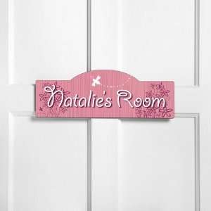    Personalized Name Kids Room Sign Pink Girls Room Sign Baby