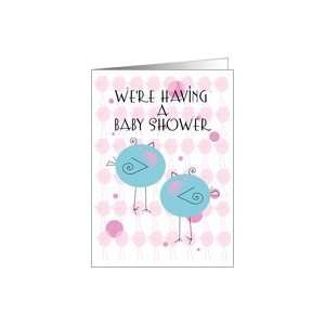  Baby Shower Invitation for Twin Girls with Twin Birdies 