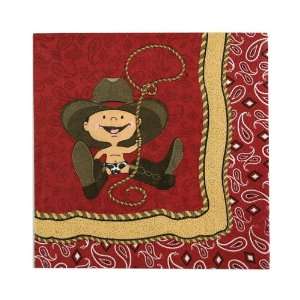   Beverage Napkins   16 Qty/Pack   Western Baby Shower Party Supplies