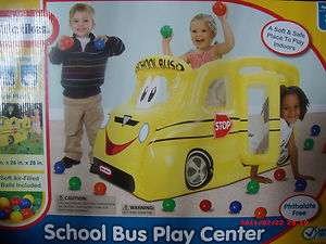 LITTLE TIKES SCHOOL BUS PLAY CENTER BALL PIT NEW HTF  