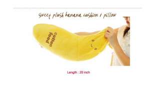 NEW Dual Face stuffed Banana Plush CUSHION PILLOW toy cuddly kawaii 
