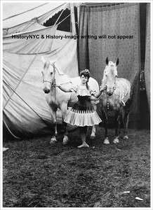 1904 CIRCUS BAREBACK BARE BACK HORSE RIDER GIRL PHOTO  