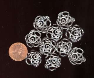20 VERY FUNKY CIRCLE SWIRLY Bead Caps Fits 15+mm beads  