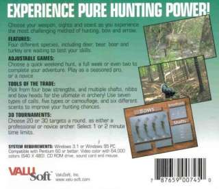 Bow Hunter PC CD archery tournament animal hunt game  