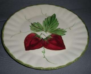 BLUE RIDGE SOUTHERN POTTERY LUNCHEON PLATES WILD STRAWBERRY VINTAGE 