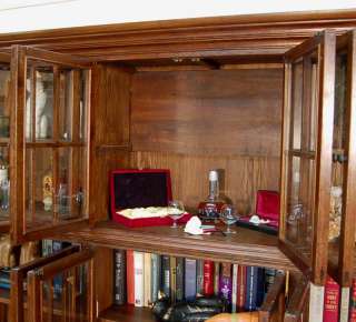 Solid Oak Manor Bookcase 18 Door  