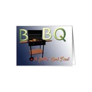 BBQ Party invitation Annual grillin & Chillin paper greeting card 