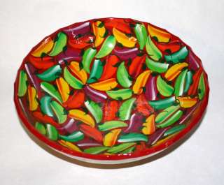 Handmade Mexican Talavera Salad Bowl Clay Pottery Folk Art Serving 
