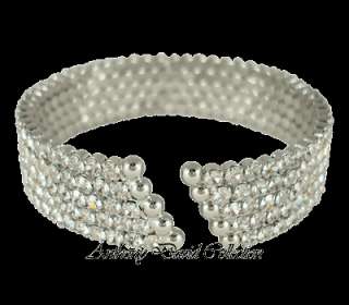 Cuff Bracelet Jewelry w/ Swarovski Crystal   Ava Black  