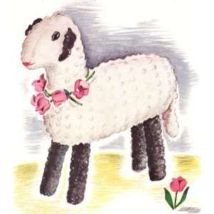  Vintage Crochet PATTERN to make   Barn Lamb Stuffed Animal 