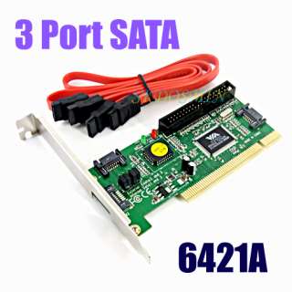 PORTS SATA SERIAL ATA IDE VIA 6421A PCI CARD B03  