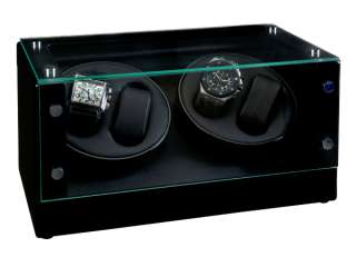 NEW Pangaea Quad 4 Automatic Watch Winder Box Display Case Black Free 