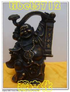   bronze MAITREYA happy Buddha statue good lucky gift for Xsmas  