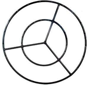  36 Inch Round Double Propane Fire Pit Ring Patio, Lawn & Garden