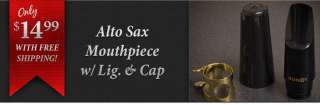 Bundy Alto Saxophone Mouthpiece, Ligature & Cap Kit NEW  
