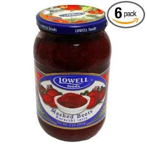 Lowell Foods Mashed Beets, 31.7400 Ounce (Pack of 6)  
