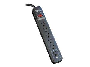   Outlets 790 joules 6 Cord Black Protect It Surge Suppressor
