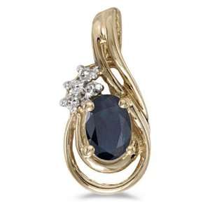  14k Yellow Gold September Birthstone Oval Sapphire And 