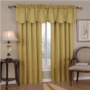  Bundle 40 Canova Blackout Drapes and Valance Set in Gold 