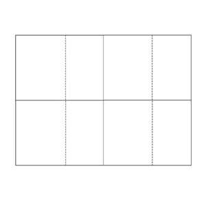  Four of a Kind Lightweight White Blank Postcards (2,500 