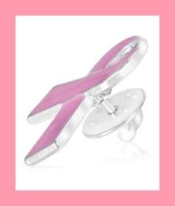 NEW PINK RIBBON Breast Cancer Shadora Lapel Silver Pin  