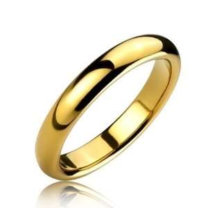    Bling Jewelry Gold Plated 4mm Tungsten Carbide Ring size 9 Jewelry