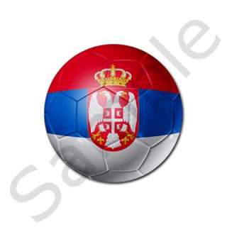Serbia Serbian Flag Soccer Ball Coaster Coasters 4 pack  