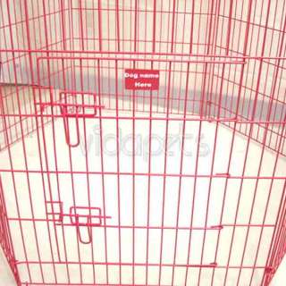 24 Pink Exercise Pen Fence Dog Crate Cat Cage Kennel  