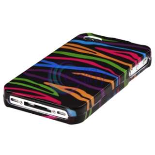 Colorful Zebra Hard Case+Privacy Filter Screen Protector For Apple 