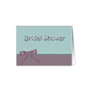 Bridal Shower Turquoise Purple Card