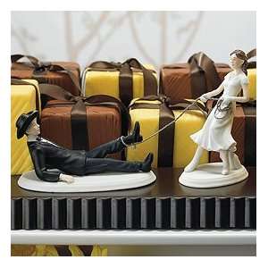  Western Lasso Bride and Groom Cake Toppers