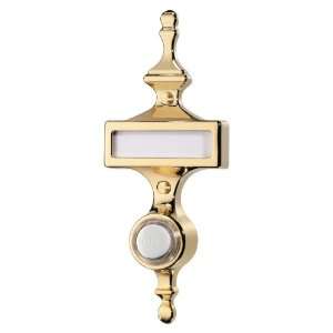   PB57LPB Wired Lighted Door Chime Push Button, Polished Brass Finish