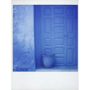  Polaroid of Blue Plastic Bucket Against Blue Door and Blue 