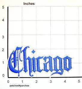 CITY OF CHICAGO OLD ENGLISH SCRIPT BLUE PATCH  