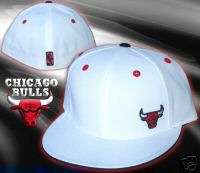 Chicago Bulls hat cap Reebok White Fitted size 8  