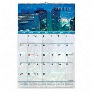  Visual Organizers City Sights Panoramic Wall Calendar
