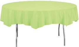 Pistachio Plastic Round Tablecloth 82  
