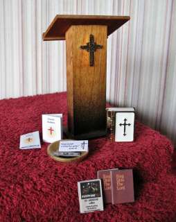 CHURCH SET 4 madame alexander, ginny 8 dolls Bible Podium & more RARE 