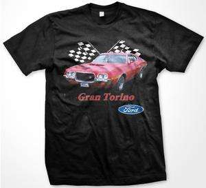 Red Gran Torino Mens T Shirt Ford Classic Cars Tee  