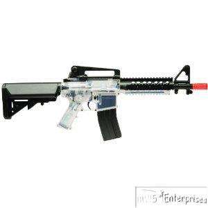   DP4 Dual Power Airsoft Rifle electronic clear NEW FREE hat  