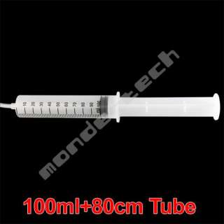 Large Plastic 100ml Syringe + 80cm handy plastic tubing  