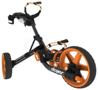 ClicGear Clic Gear 3.0 Golf Push Pull Cart Charcoal Orange NEW  