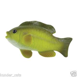 Grriggles Freshwater Fish Largemouth Bass Latex Squeaker Chew Dog Toy 