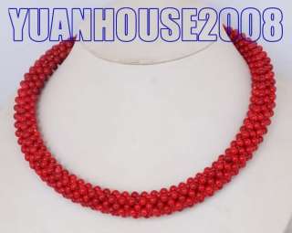18 Red Coral Necklace  
