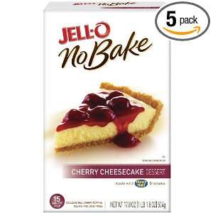 Jell O No Bake Cherry Cheesecake, 17.8 Ounce Boxes (Pack of 5)