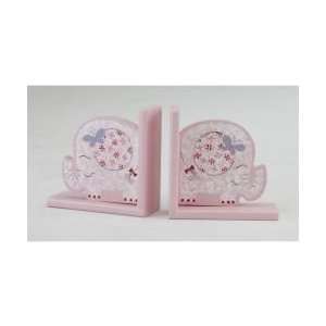  Pink Elephant Kids Bookends