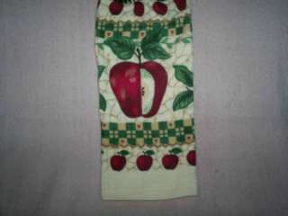 RED DELICIOUS APPLE THICKER CROCHETED KITCHEN TOWEL  