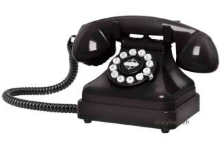 Crosley CR62 1930s Retro Kettle Desk Phone Black  