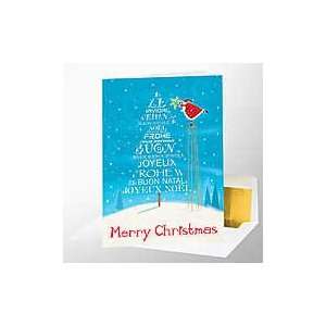  50 pcs   Christmas Tower Personalized Christmas Cards 
